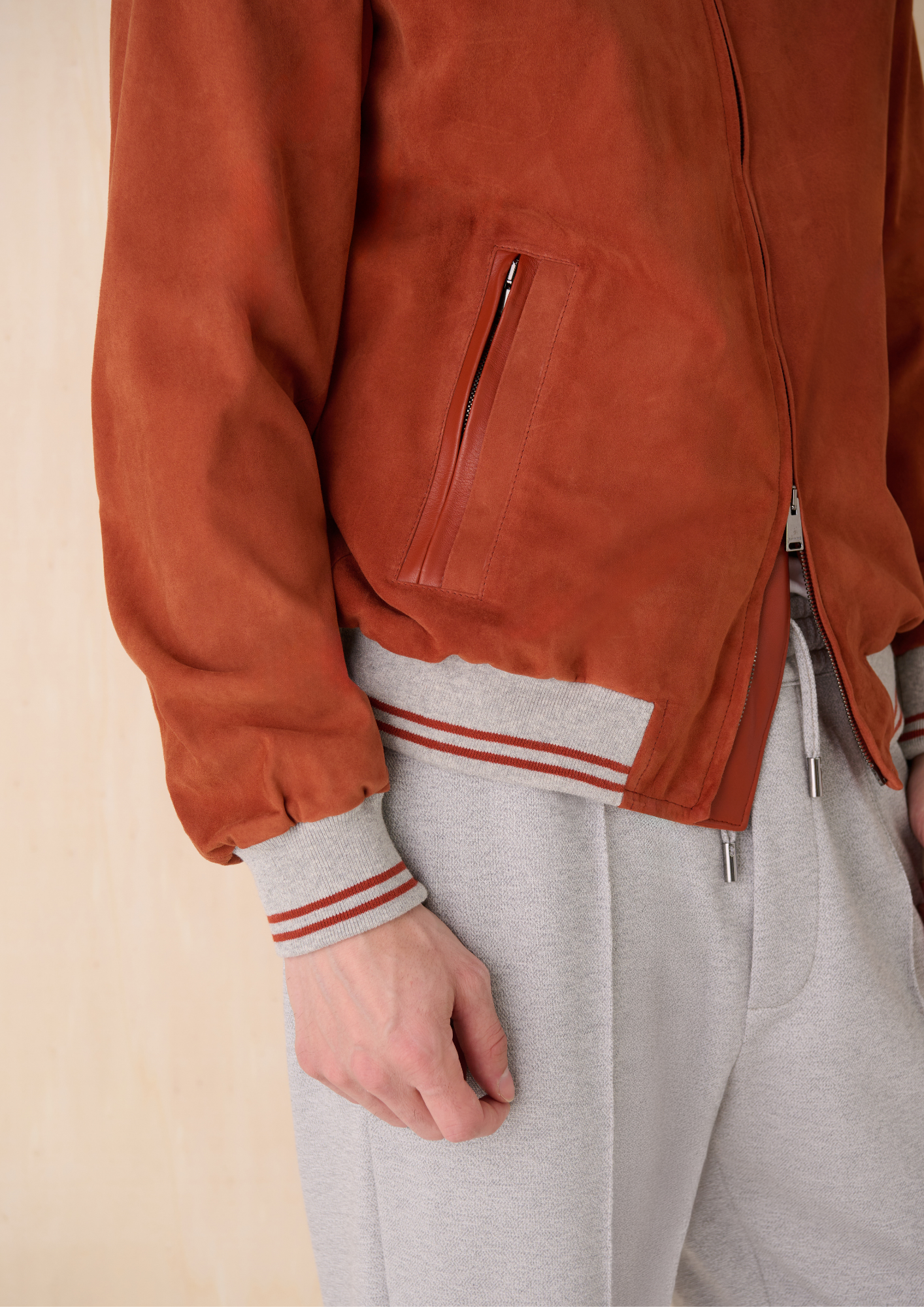 LEATHER HARRINGTON BOMBER