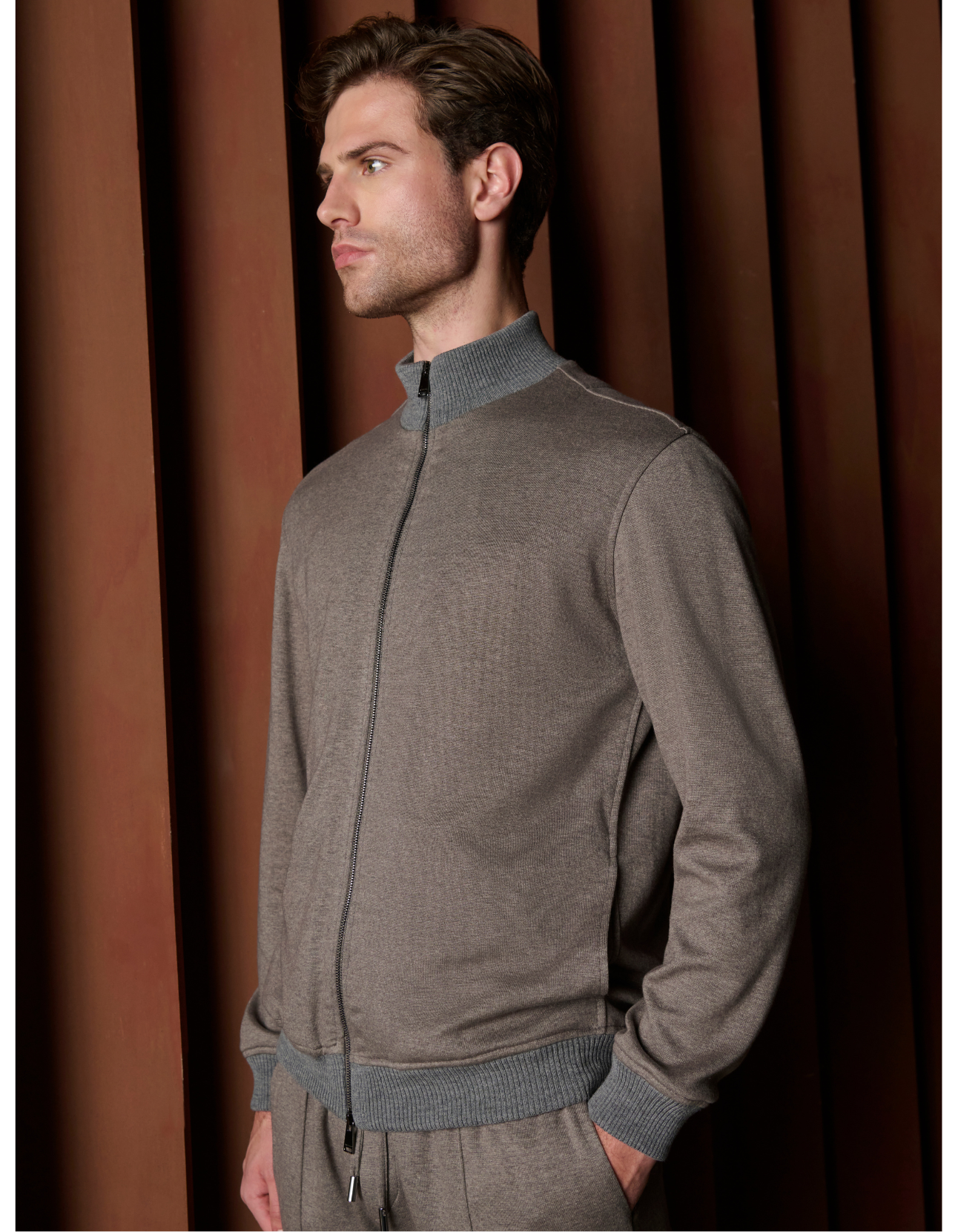 FULL ZIP RIBBED TRACKSUIT