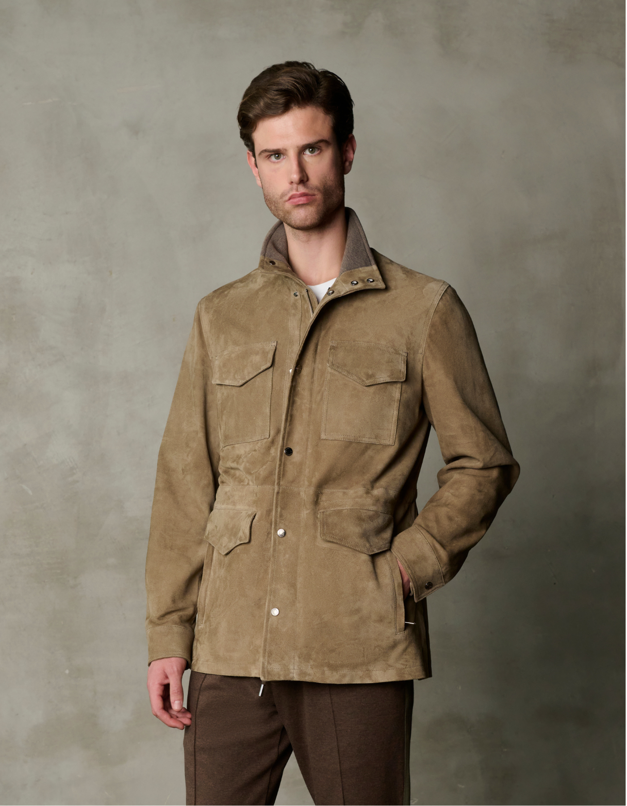 SUEDE LEATHER FIELD JACKET