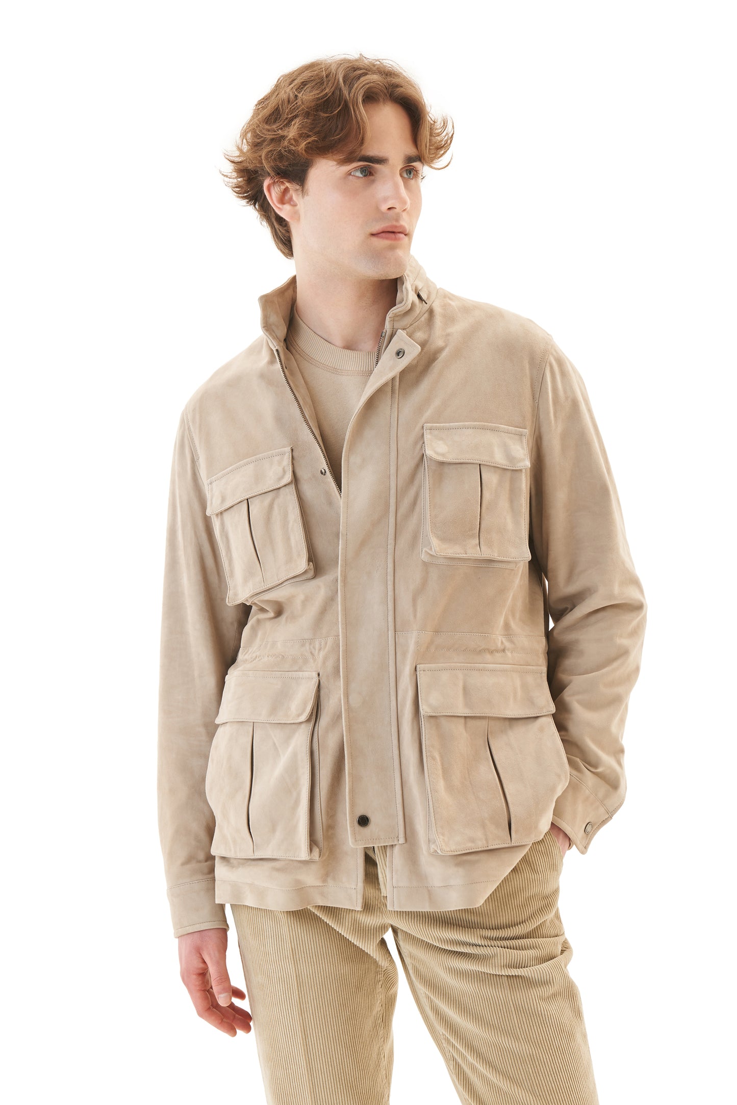 SUEDE FIELD COAT