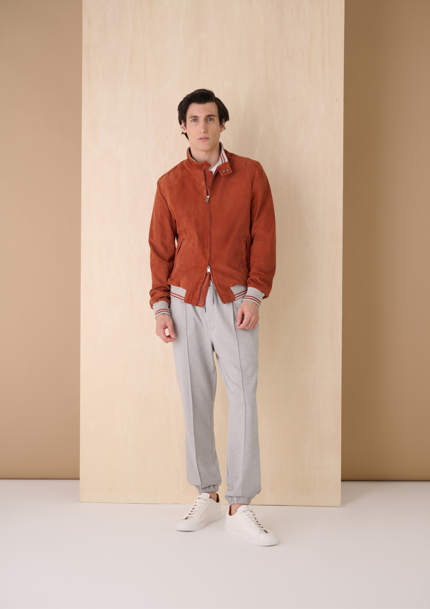 LEATHER HARRINGTON BOMBER