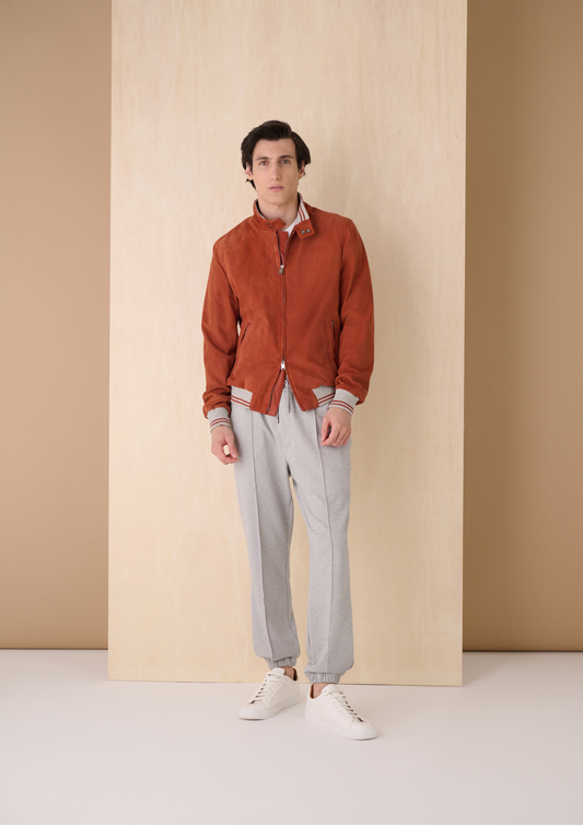 LEATHER HARRINGTON BOMBER