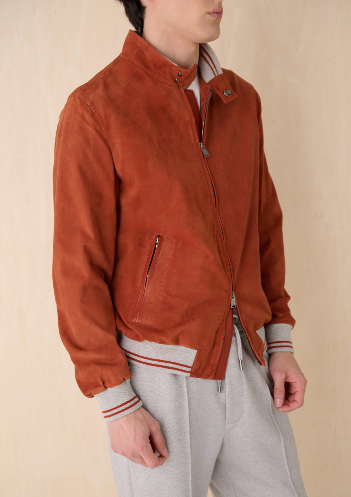 LEATHER HARRINGTON BOMBER