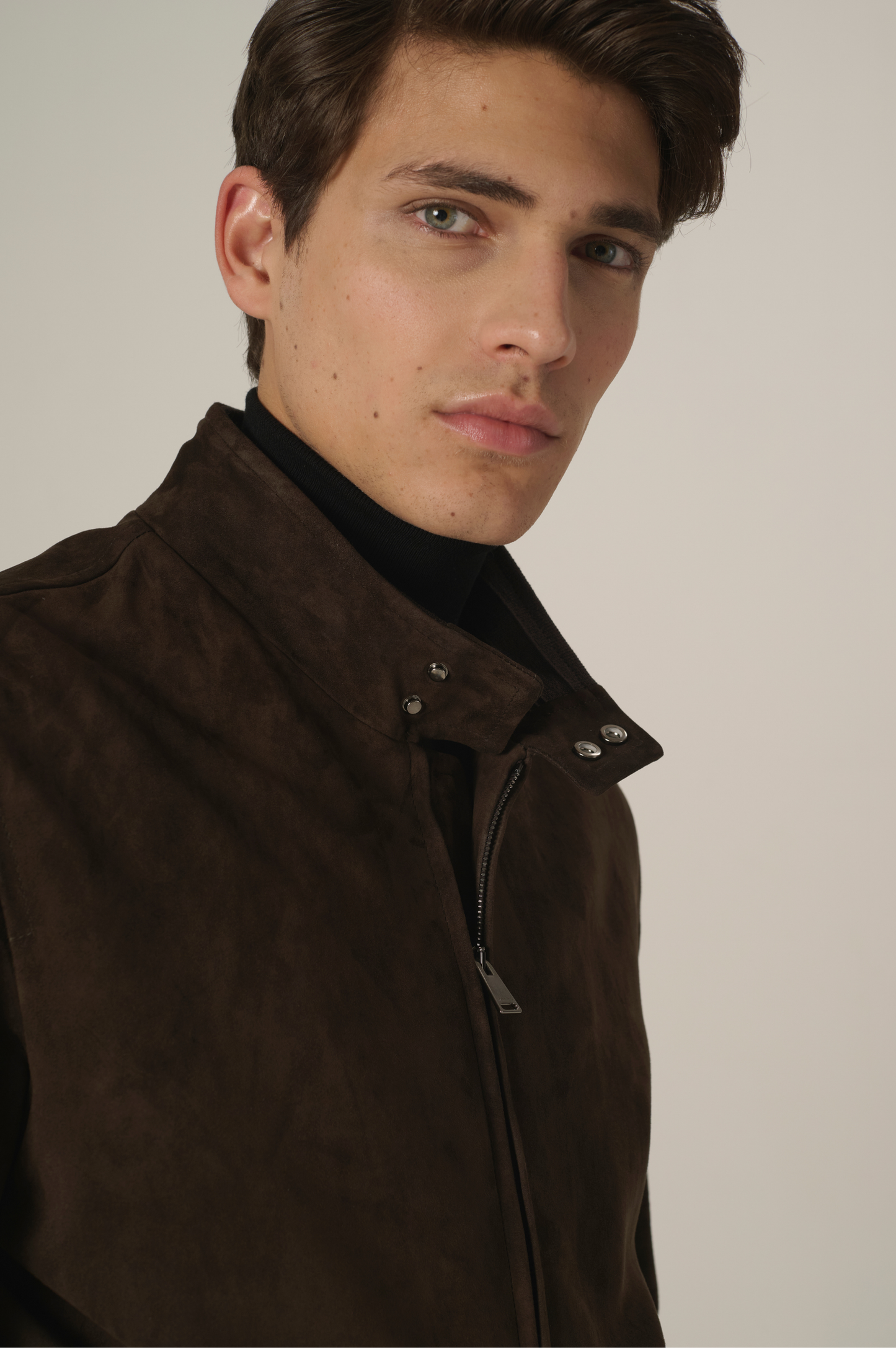 SUEDE HARRINGTON BOMBER