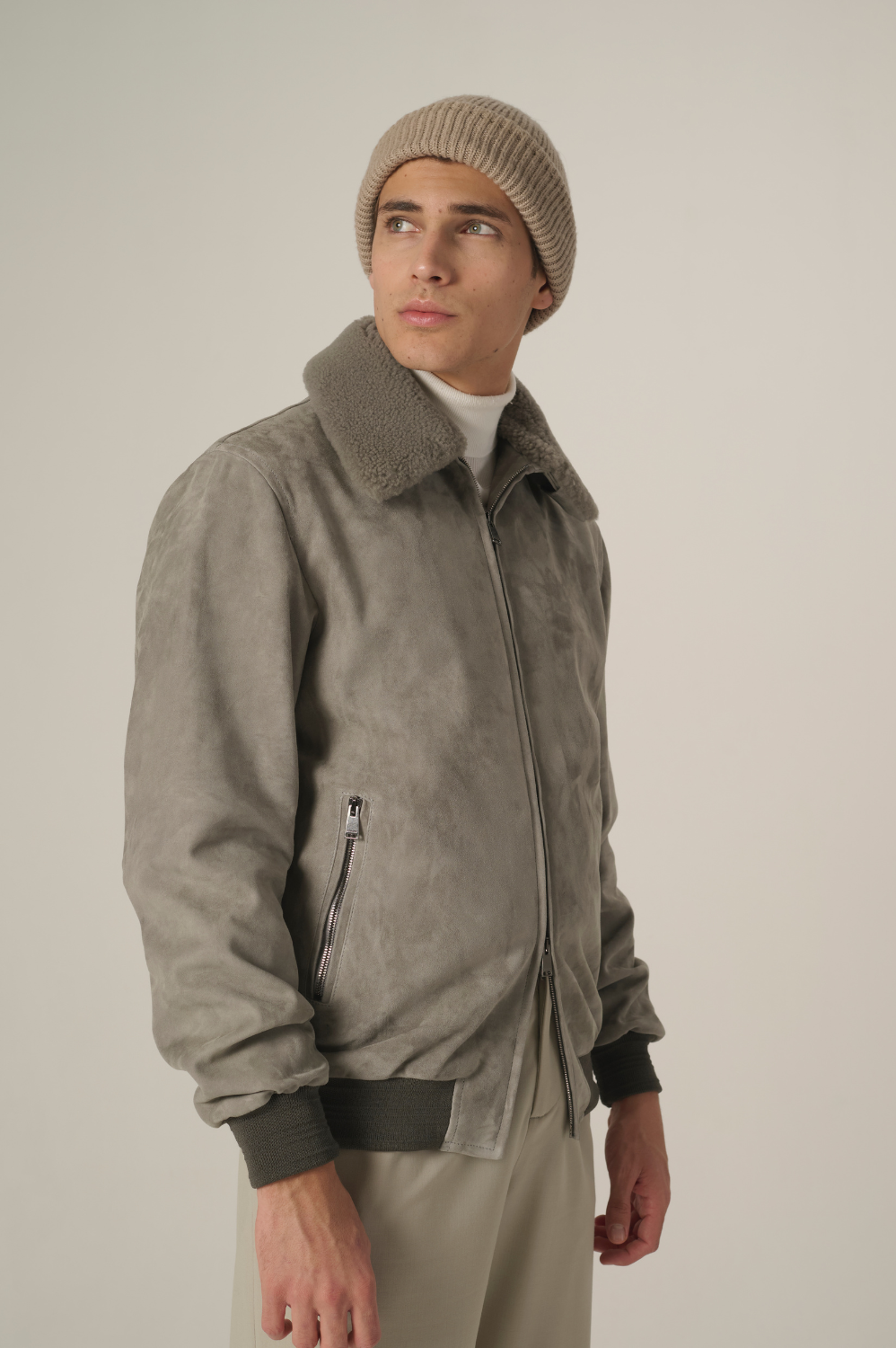 SUEDE AVIATOR JACKET