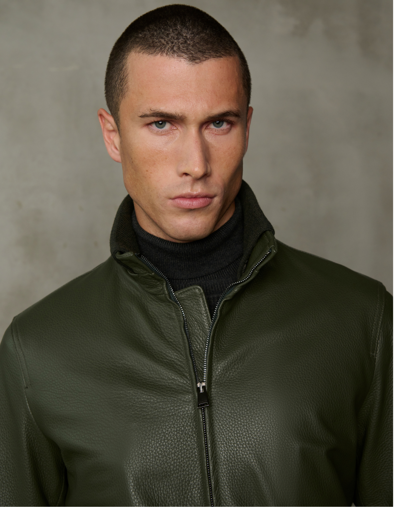 DEER LEATHER BOMBER
