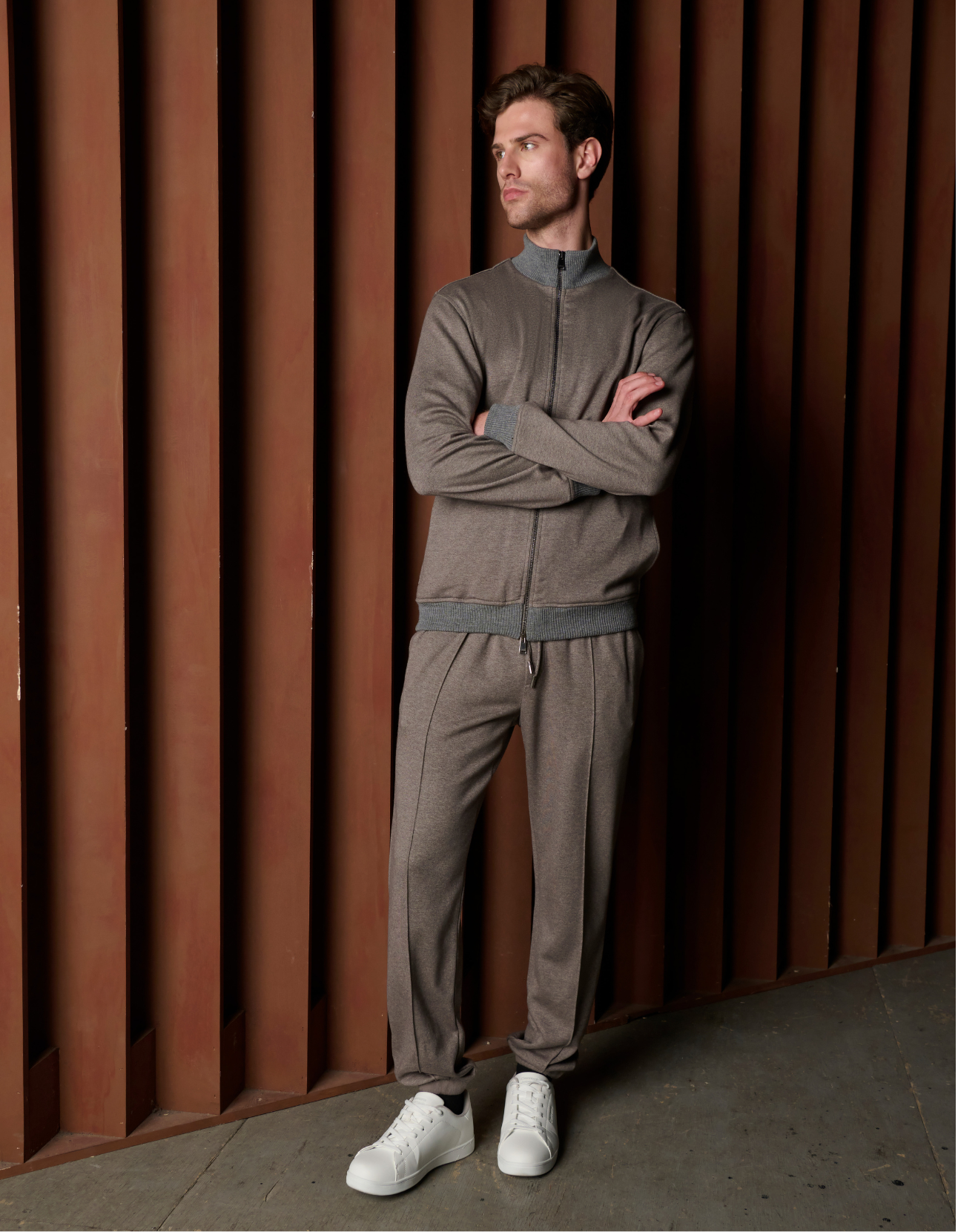 FULL ZIP RIBBED TRACKSUIT