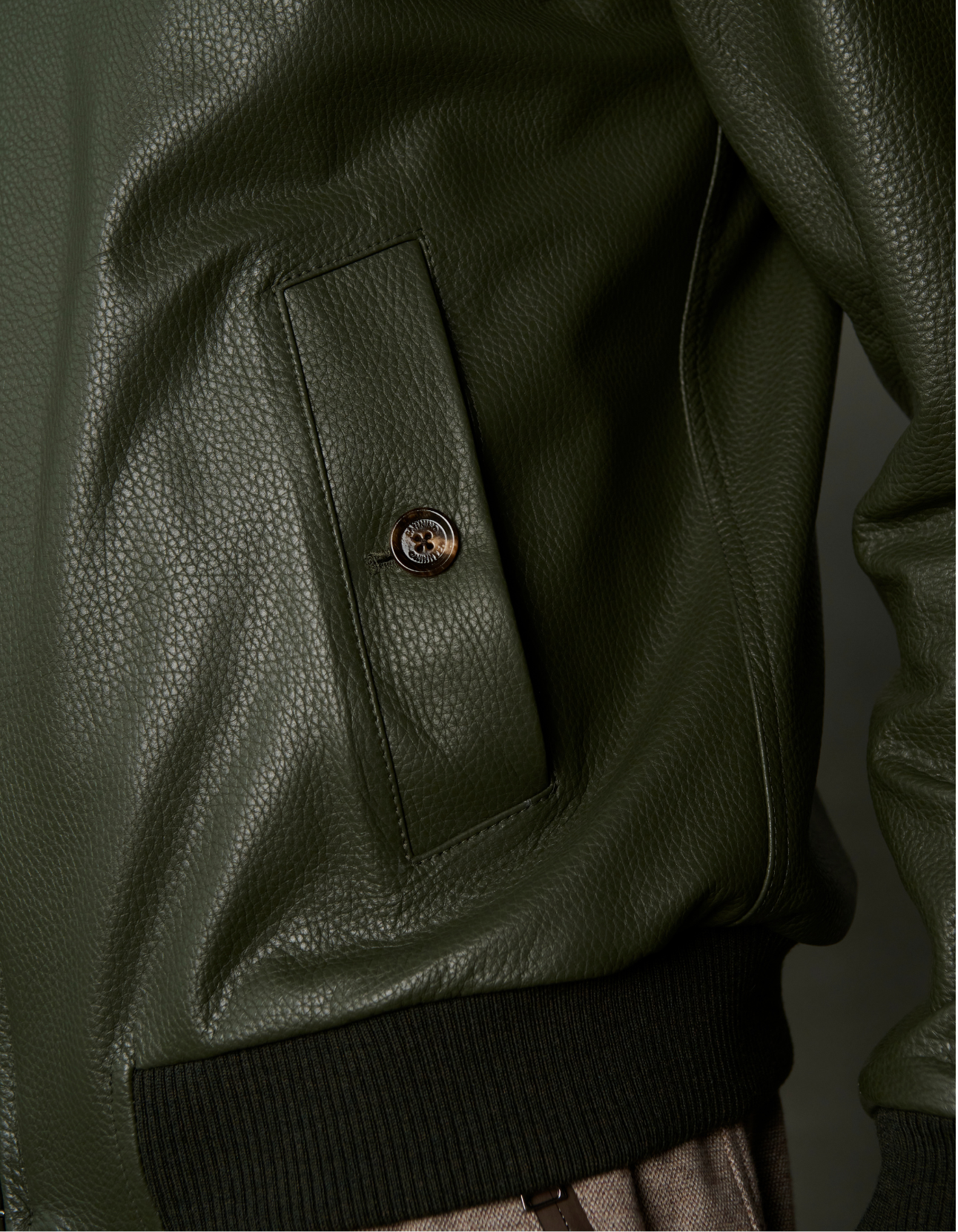 DEER LEATHER BOMBER