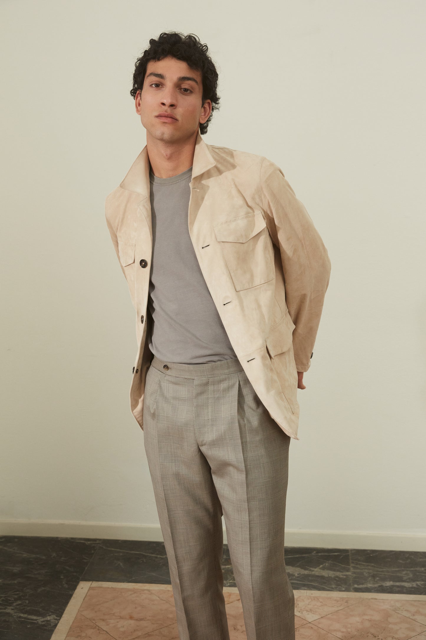 UNLINED SUEDE SAFARI JACKET