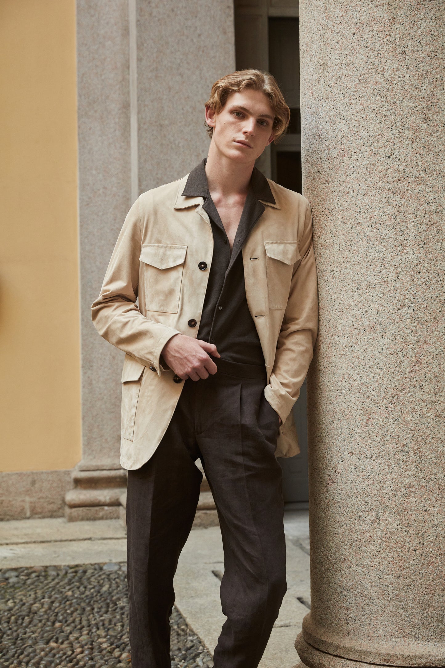 UNLINED SUEDE SAFARI JACKET