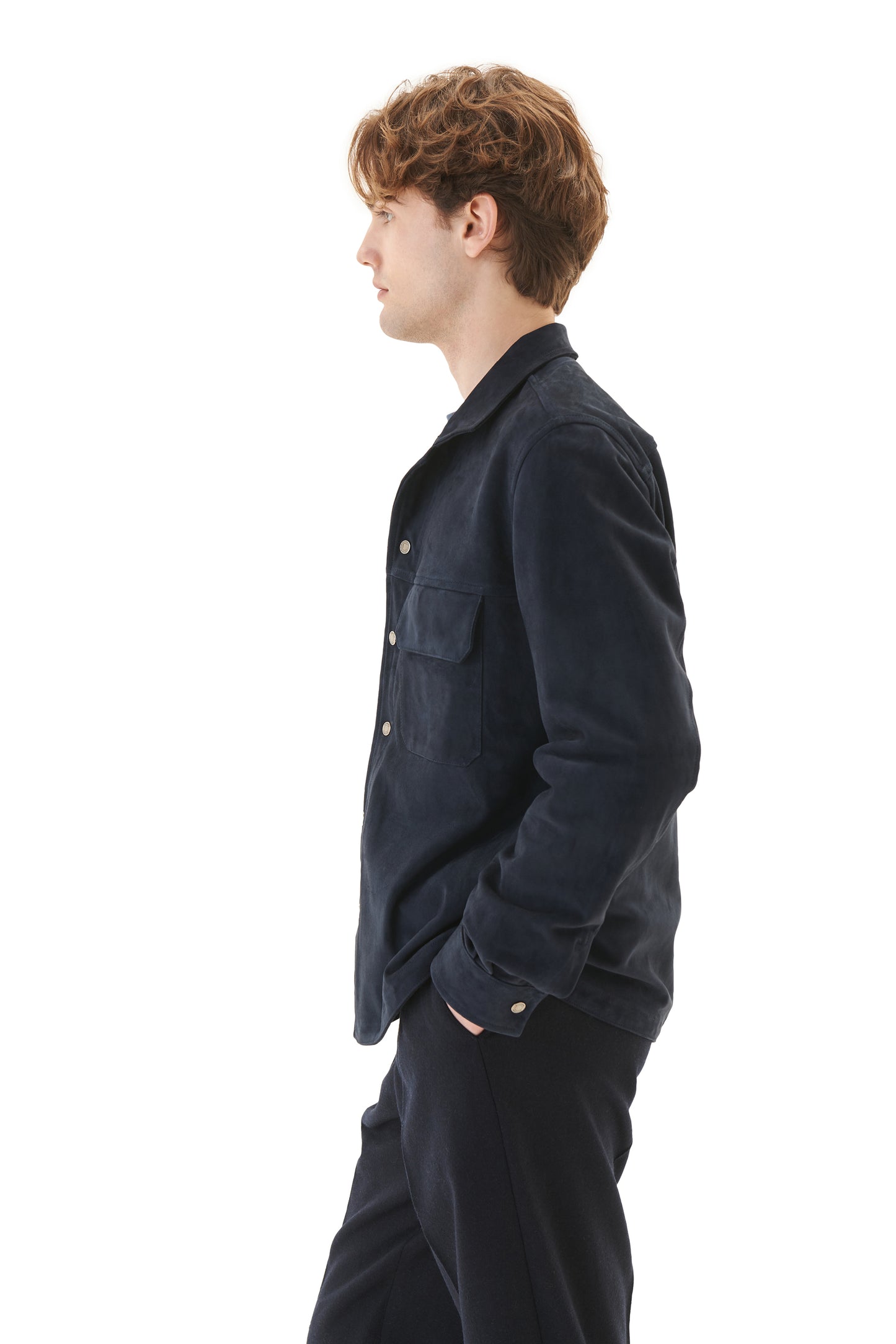 UNLINED SUEDE OVERSHIRT